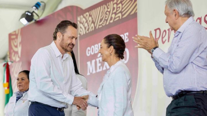 “¡Fuera Mauricio Kuri!”: Abuchean a gobernador de Querétaro en acto con AMLO y Sheinbaum (Video)