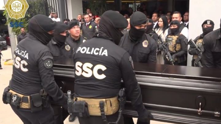 Así fue la despedida al jefe de operaciones especiales de la SSC, asesinado en Coacalco (Videos)