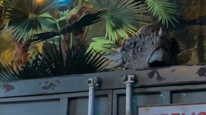 Roban dinosaurio mecánico de Perisur; está valuado en dos millones de pesos