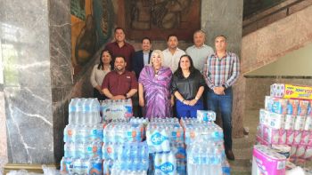 Dona Secretaría de Finanzas apoyos alimentarios a familias afectadas por lluvias