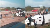 Tráiler se accidenta con decenas de migrantes en Sonora (Video)