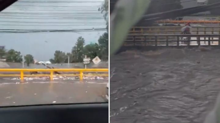 Lluvia provoca el desbordamiento del Río de los Remedios entre Naucalpan y Tlalnepantla