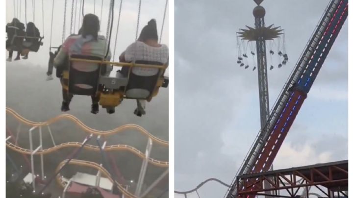 Visitantes de Six Flags quedan suspendidos a 74 metros de altura (Video)