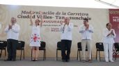 AMLO y Sheinbaum inauguran modernización de carretera Ciudad Valles- Tamazunchale