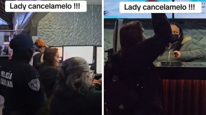 Mujer exige con insultos la cancelación de su boleto de viaje; la bautizan como “Lady Cancélamelo”