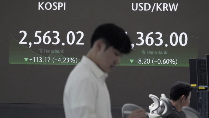 Índice Nikkei de Japón se desploma 12.4% entre temor en los mercados por la economía de EU