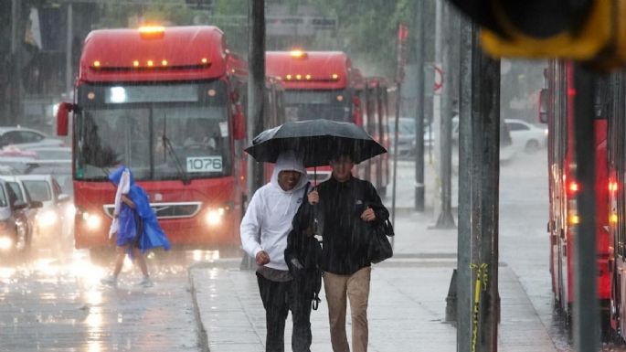 Seguirán el jueves las lluvias muy fuertes con descargas eléctricas y probable granizo