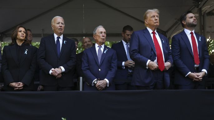 Trump y Harris se reencuentran en el homenaje a las víctimas del 11S