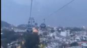 Cablebús se queda suspendido 40 minutos por las lluvias (Video)