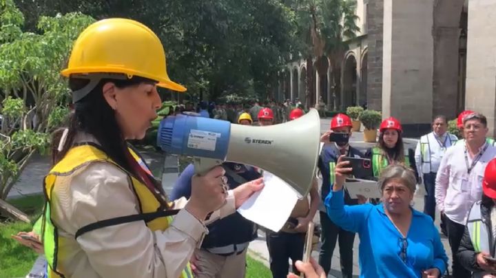 Así participó Palacio Nacional en el simulacro de sismo (Video)