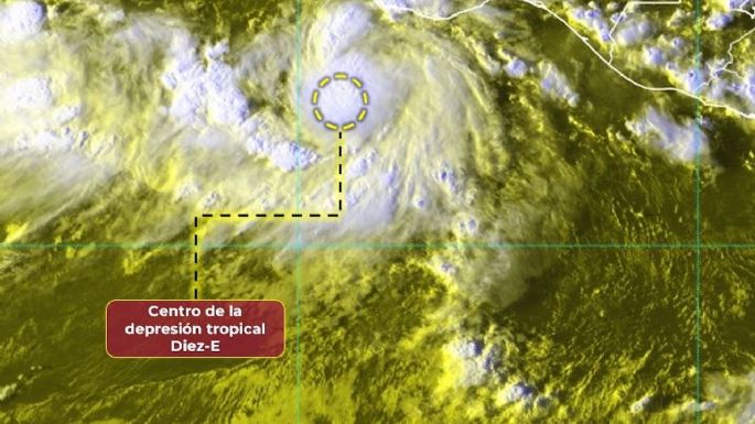 Se forma depresión tropical Diez-E en el Pacífico: impactará en estas entidades