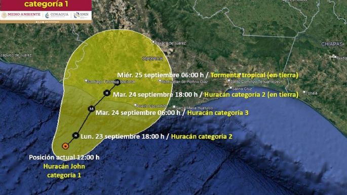 Se forma el huracán John y podría llegar a categoría 3: esta es su trayectoria