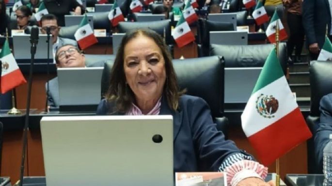 Petardo lanzado al Senado lesionó a la legisladora morenista Lucía Trasviña