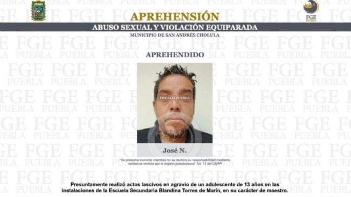 Detienen a maestro acusado de violar a alumno de secundaria