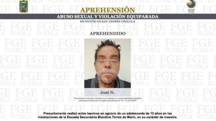 Detienen a maestro acusado de violar a alumno de secundaria