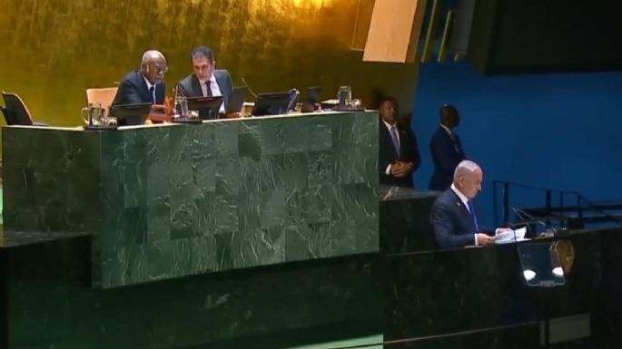 Delegaciones diplomáticas dejan “hablando solo” a Benjamin Netanyahu en la ONU (Videos)