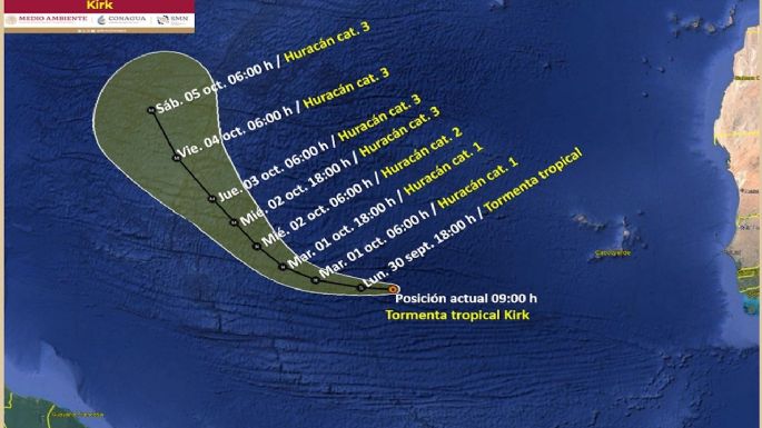 Se forma la tormenta tropical Kirk en el Atlántico: ¿afectará a México?