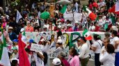 Protestas en el Senado previo a la discusión del dictamen de la reforma judicial