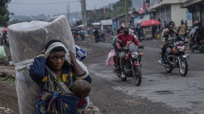 Miles de personas huyen de los combates en el Congo mientras rebeldes toman la ciudad de Goma