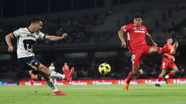 Con gol de Bennevendo, Pumas araña un empate en casa ante el Toluca de Mohamed (Video)