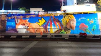 El grafiti, ¡YA!, ilustración de gran formato