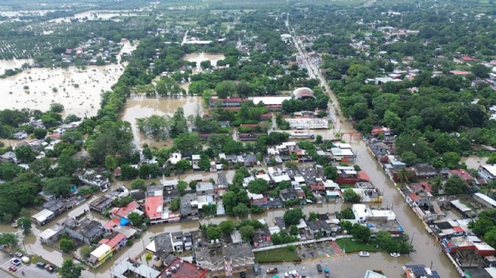 Suman 48 municipios afectados en Veracruz por lluvias, inundaciones y desbordamiento de ríos