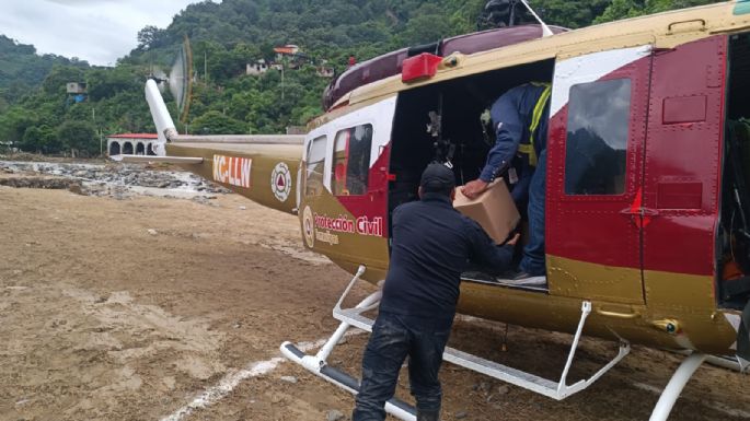 Con helicóptero y víveres Tamaulipas apoya a Veracruz; gobernador llama a la población a solidarizar