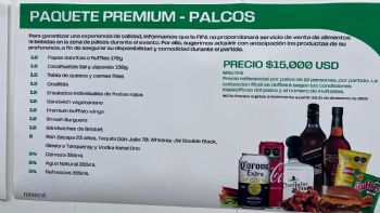 Palcohabientes del Estadio Azteca pagarán hasta 276 mil pesos por comida chatarra