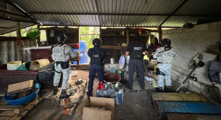 Desmantelan narcolaboratorio en Yautepec, Morelos