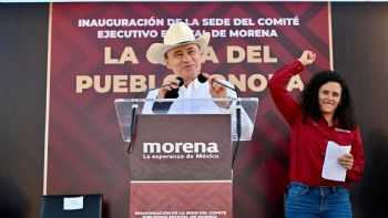 Inaugura Alfonso Durazo y Luisa Maria Alcalde nuevas oficinas de Morena en Sonora