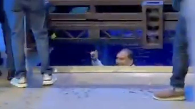 Max Cortázar cae en una pileta de agua en el acto de relanzamiento del PAN (Videos)