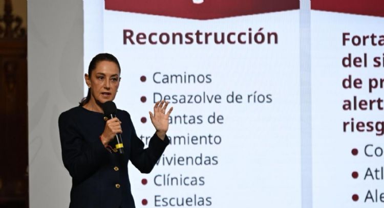 Sheinbaum presenta cuatro ejes de trabajo para atender emergencias por lluvias