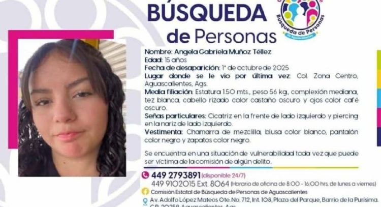 Ángela Gabriela desapareció en Aguascalientes y fue hallada asesinada en Querétaro