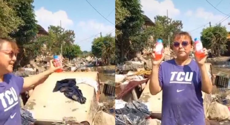 Damnificados en Veracruz critican apoyo de Rocío Nahle tras recibir solo sueros (VIDEO)