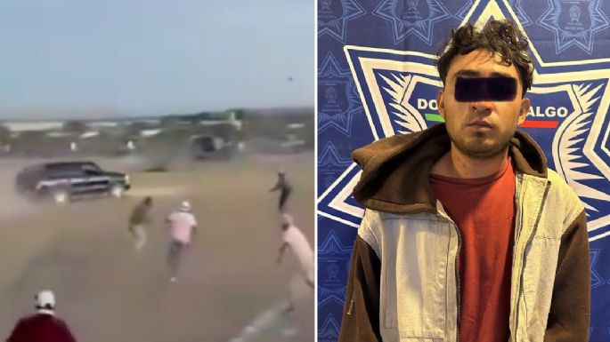 Camioneta irrumpe en campo de futbol y embiste a dos hombres en Guanajuato (Videos)