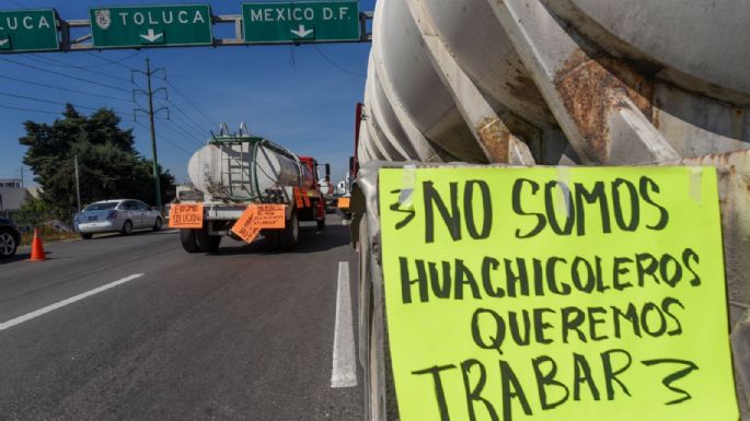 Caos vial en CDMX y Edomex por bloqueo de pipas tras operativo contra “huachicol del agua”