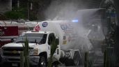 Foto ilustrativa de la nota titulada: Pipa choca y provoca fuga de gas en Tláhuac; bomberos controlan incidente