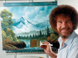 Un accidente feliz: Pinturas de Bob Ross se subastan en más de 600 mil dólares