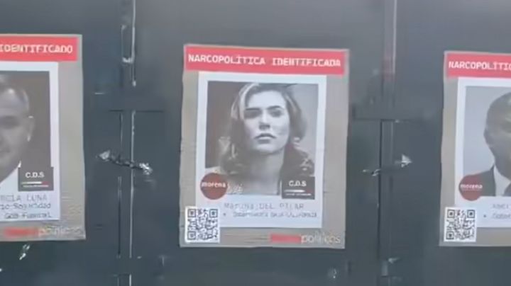 Colocan fotografía de Marina del Pilar en “muro del miedo” en Palacio Nacional de BC