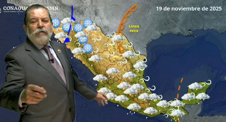 Marcado descenso de temperaturas, chubascos y lluvias el miércoles por el frente frío 15