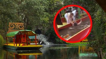 Turista extranjera cae a canal en trajinera de Xochimilco y logran rescatarla a tiempo