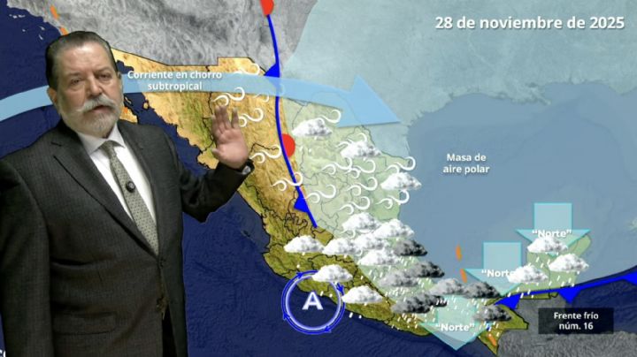 Azotarán masa de aire polar y nuevo frente frío de viernes a lunes con lluvias y ambiente gélido