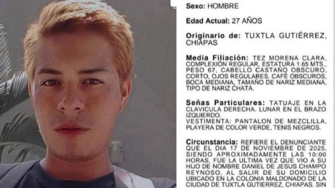 Fiscalía de Chiapas, sin interés por localizar a Jesús Champo, acusa su padre
