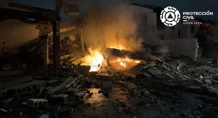 Explosión en vivienda de Pesquería, NL, deja dos muertos y seis heridos