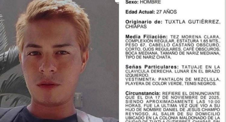 Fiscalía de Chiapas, sin interés por localizar a Jesús Champo, acusa su padre