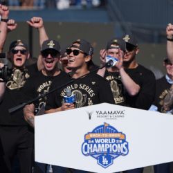 Dodgers celebran históricos títulos consecutivos de la Serie Mundial