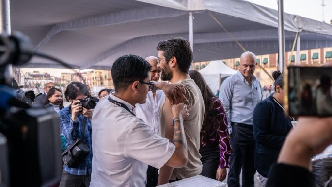 Instalan módulo de vacunación contra Covid-19, sarampión y tétanos en el Zócalo