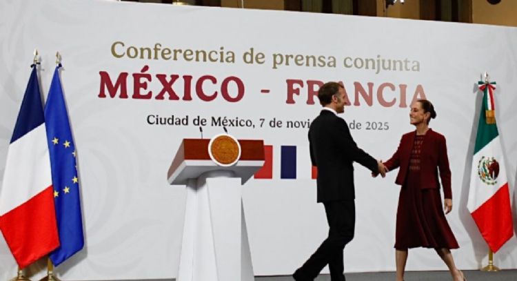 “La lucha contra el narco nos une a todos”, dice Macron en su reunión con Sheinbaum