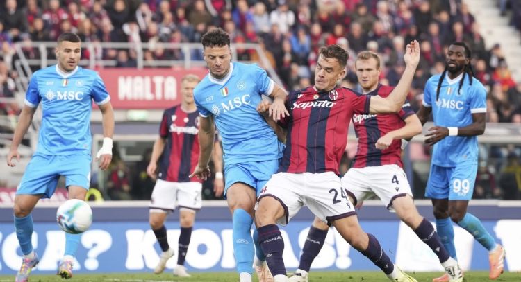 La sequía goleadora del Napoli continúa tras la derrota por 2-0 ante el Bologna en la Serie A