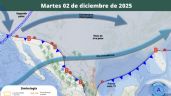 Foto ilustrativa de la nota titulada: Avanza la masa de aire polar del frente frío 17; lluvias fuertes el martes en los siguientes estados